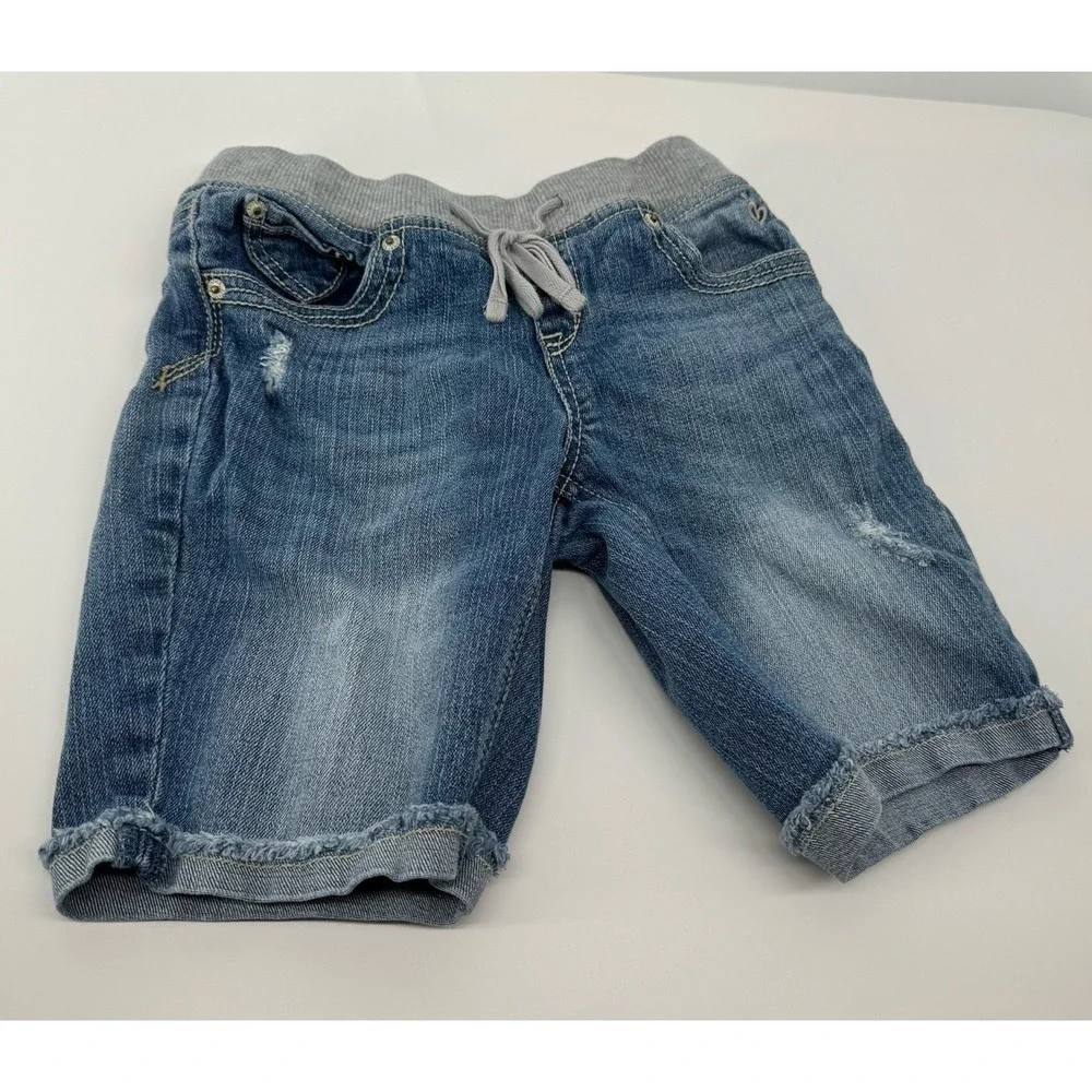 Girls Denim Shorts Lot SO & Justice Blue Casual Distressed Cuffed Stretch Sz 10